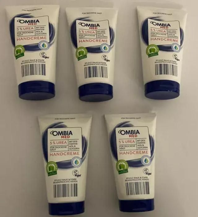 Ombia Med 5x 5 % UREA  crema mani Handcreme Mit Dexpanthenol Glycerin Hautschutzcreme 150 Ml