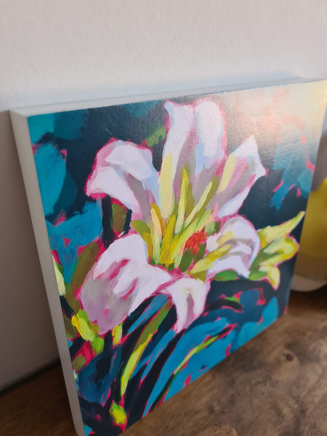 Lily quality print on cradled board ready to hang