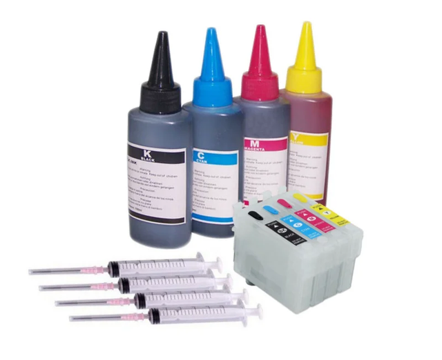 Epson XP-255 XP-352 XP-257 XP-355 XP-452, Series Set with 4 bottles of ink 