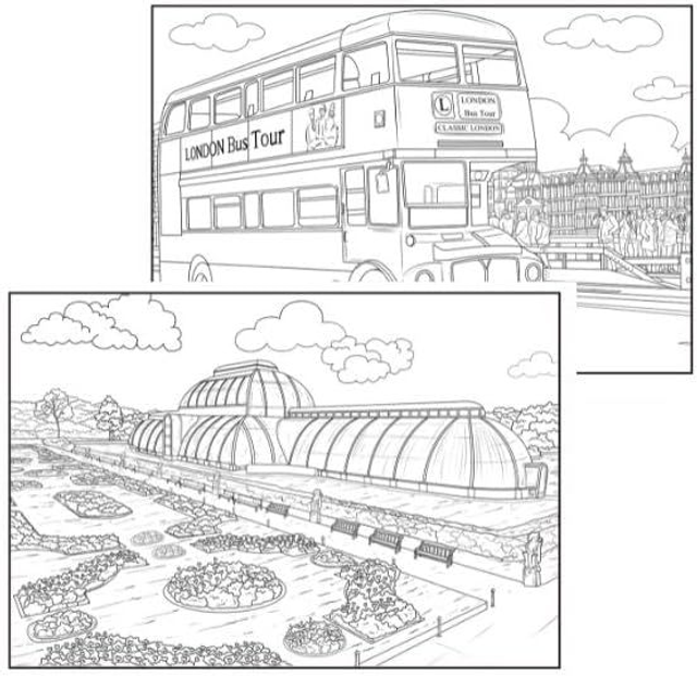 Squiggle Advanced Relaxing Colouring Book - Famous Places - London