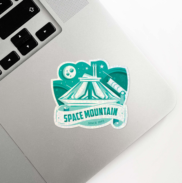 Sticker holographique Attractions Légendaires | 07 Space Mountain