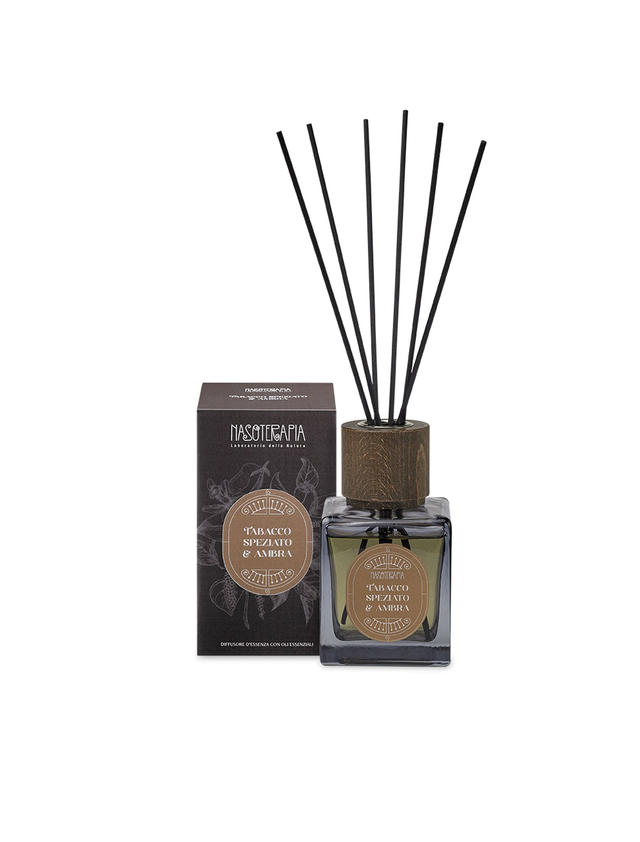 Nasoterapia - Tabacco speziato &amp; Ambra pura Diffusore a bastoncini 200ml