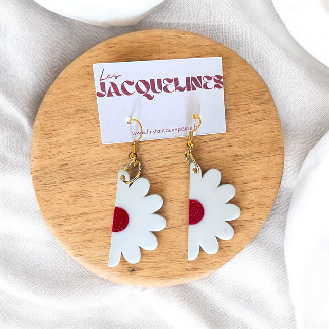 Boucles d’oreilles "Pétale Décalée"