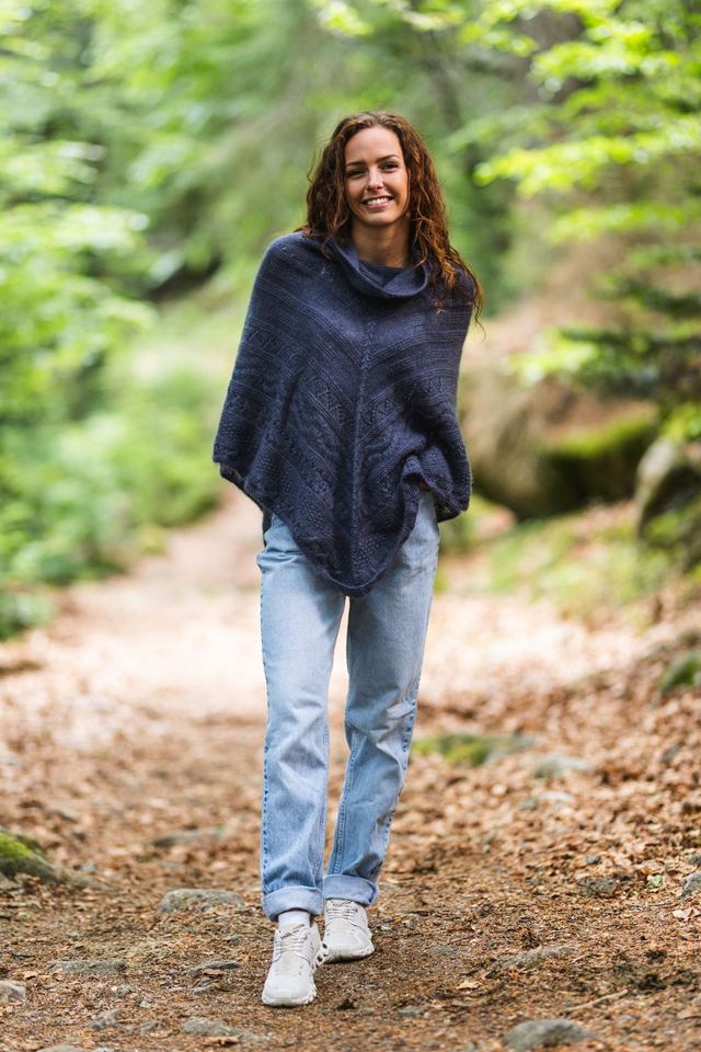 Poncho Mohair et soie