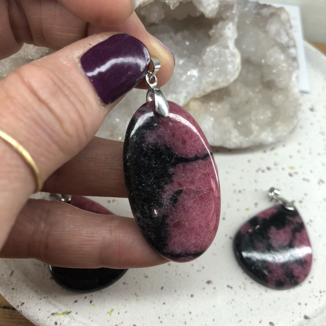 Pendentif Rhodonite AA 