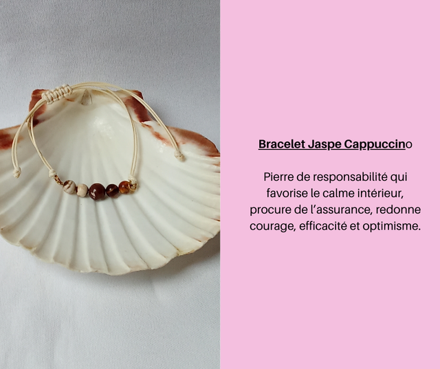 166- Bracelet Jaspe Cappuccino