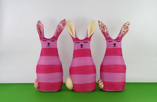 Bunny Doorstop, Handmade Embroidered Bunny Decor, Unique Bunny Rabbit Doorstop, Bookend, House Warming Gift, Easter Gift