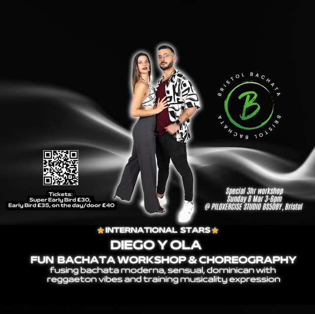 ⭐️ Sun 8 Mar - Choreography, Musicality and Technique Workshop with Diego y Ola