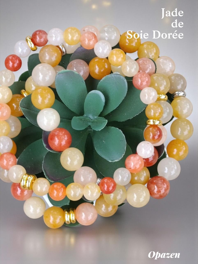 Bracelets Jade de soie Dorée extra 