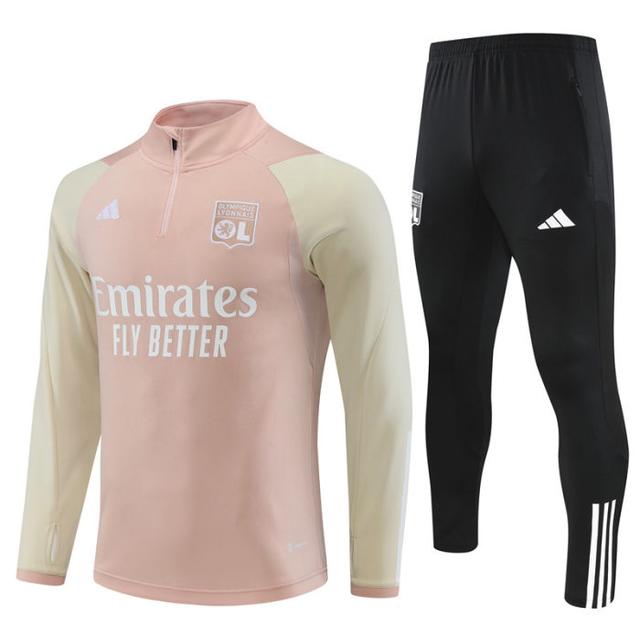 Adulte Olympique Lyonnais 2023-2024 Quick Dry Casual rose