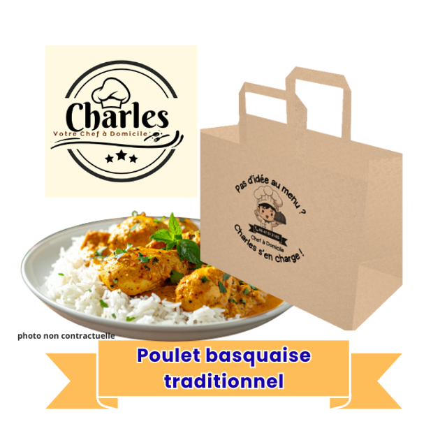 Poulet basquaise traditionnel – Plat pour 1 personne