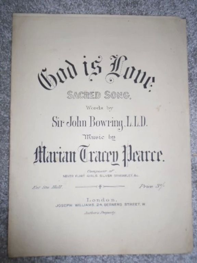 God is Love Sacred Song Vintage Sheet Music