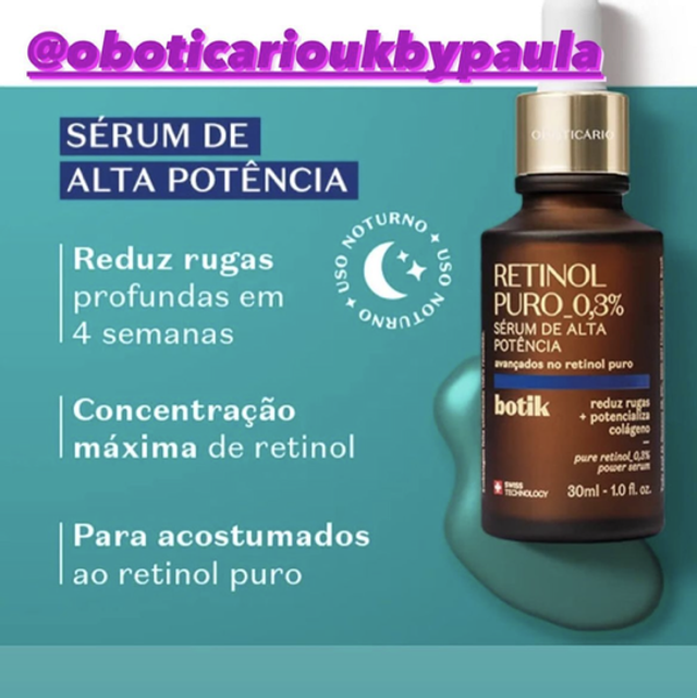 Botik Retinol Puro 0.3% Serum de Alta Potência 30ml