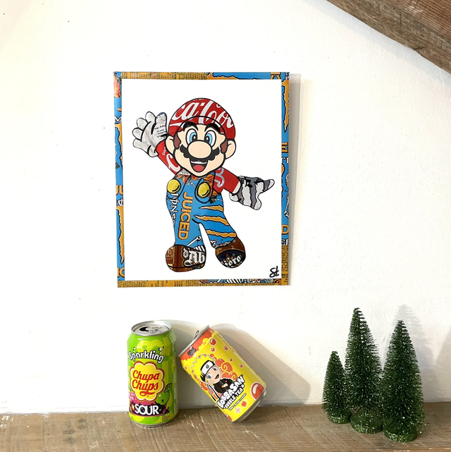 Tableau Mario 24x30 cm carton entoilé