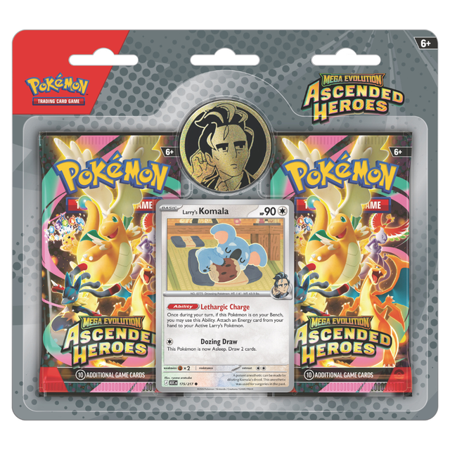 Pokémon TCG: ME2.5 Ascended Heroes - 2-Pack Blister - Larry's Komala (julkaisu 30.1.2026)