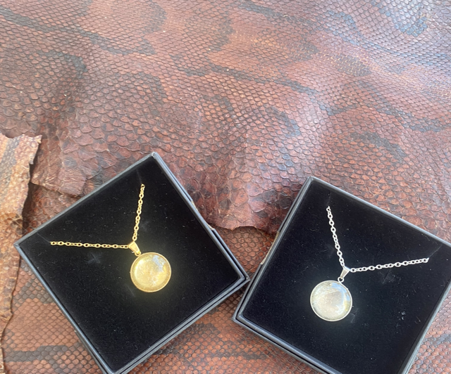 Collier mue de couleuvre acier inoxydable or