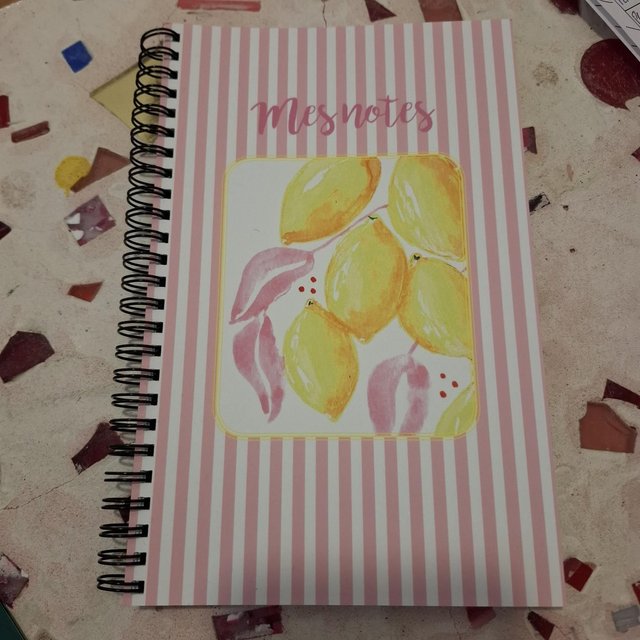 Maa10 carnet spirale citron