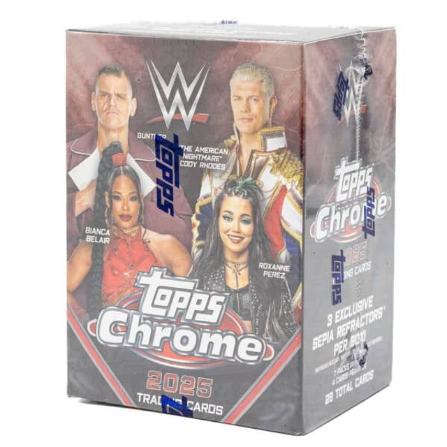 Topps Chrome WWE Blaster Box 2025