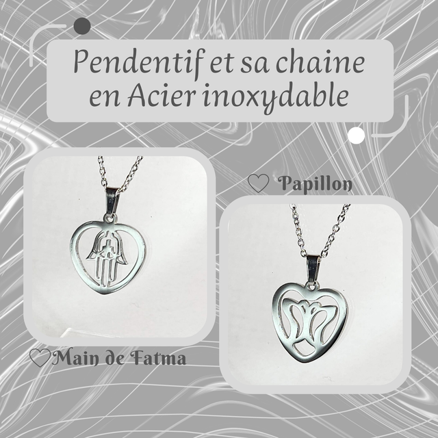 Pendentif S - Thème &quot;Cœurs&quot;