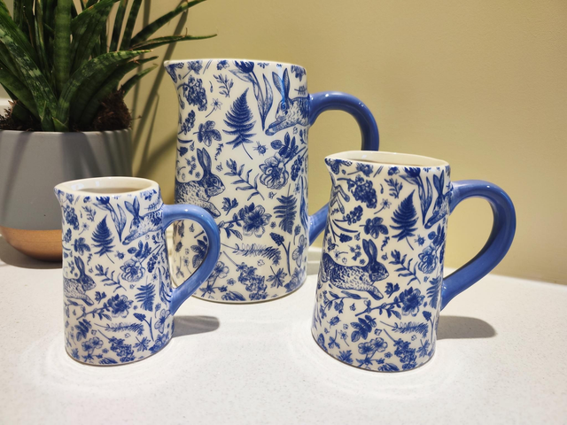 Blue Hare Jug (3 sizes)