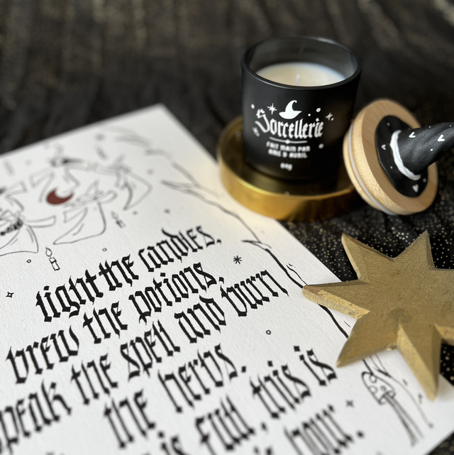 Lot Sorcières : A4 + Bougie 