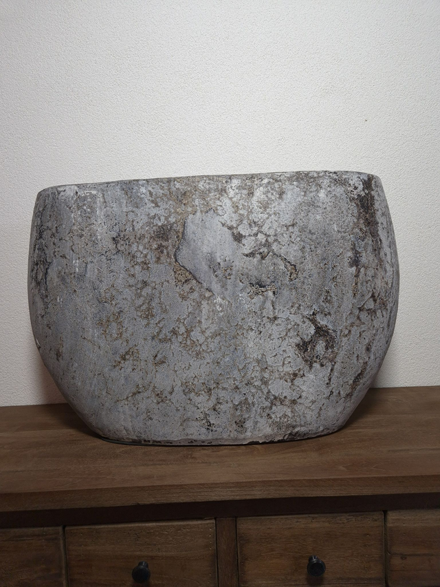 Bloempot steen grijs