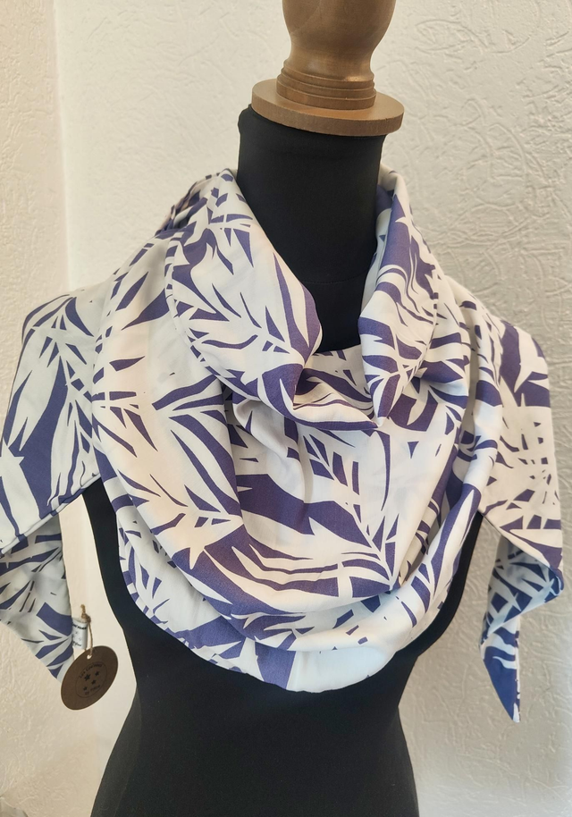 Chèche palmeraie mauve