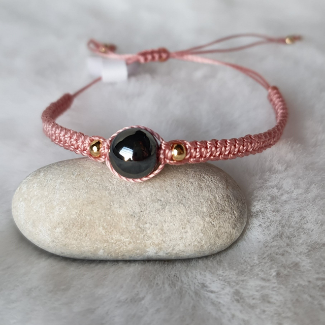 Bracelet femme 1 pierre "Hématite"