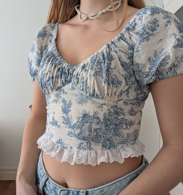 Top Coquette - manches courtes