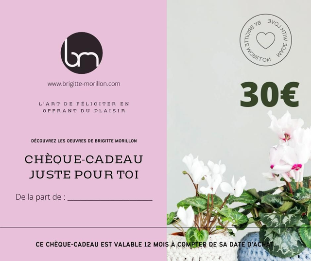 CHÈQUES-CADEAU À OFFRIR - 30€