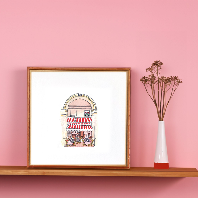 La Fontaine de Mars, Paris, Art Print – Parisian Gourmet Art Gift