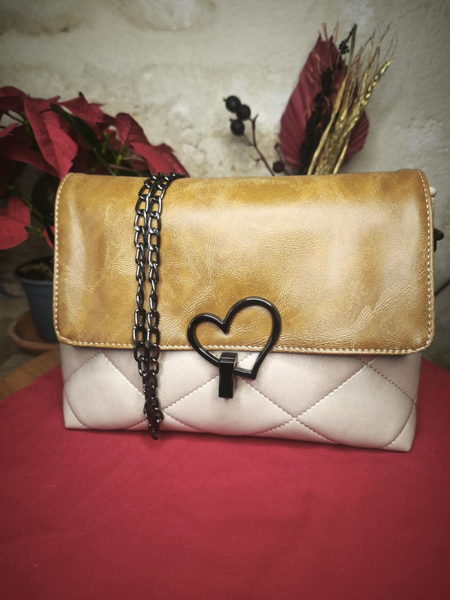 Sac crème et marron 