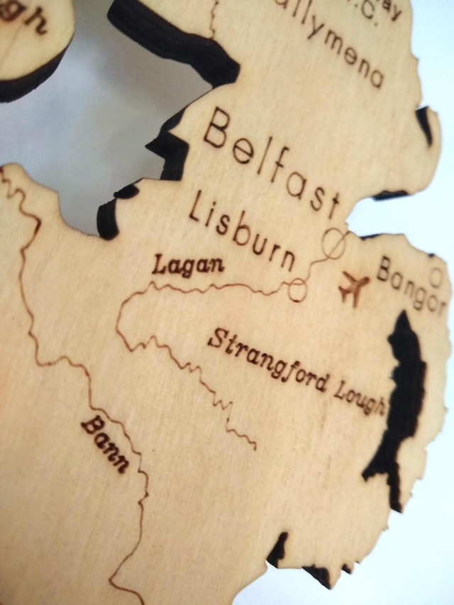 A04 – Carte d'Irlande - Décoration murale design