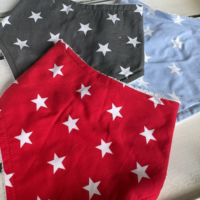 Three Pack Stars Bamboo Bibs