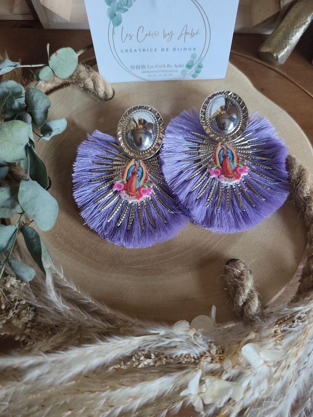 BO BIG BOHEME "SAINTE VIERGE" ARGENT/LILAS 0000817