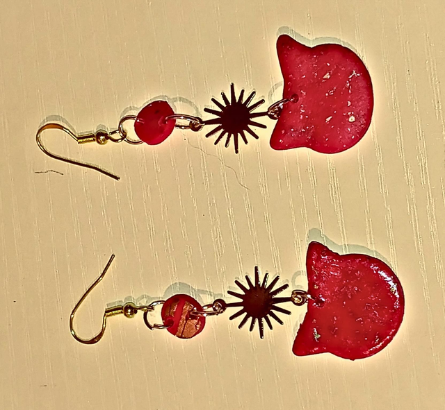 Celestial kitty earrings