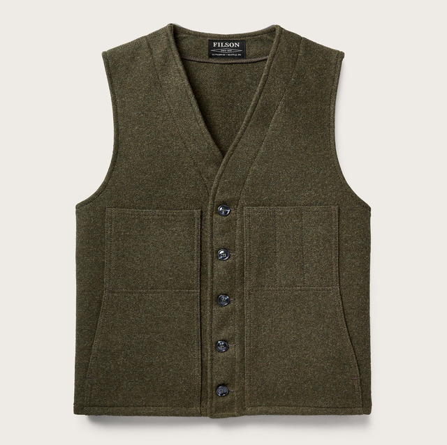 Filson Mackinaw Wool Vest Forrest Green