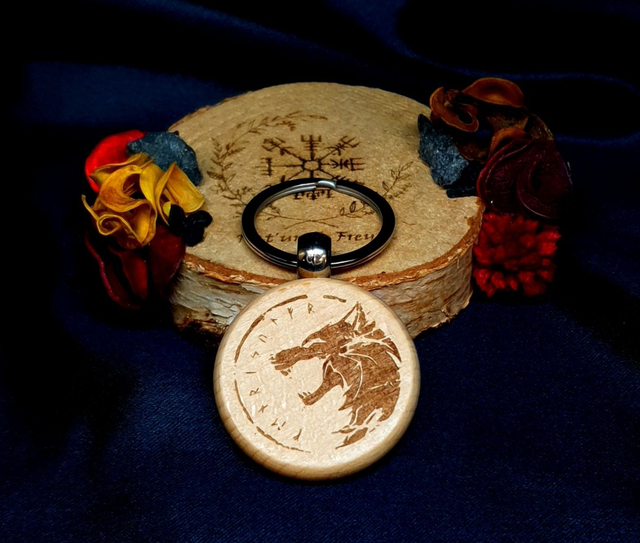 Porte-Clés avec Tête de Fenrir