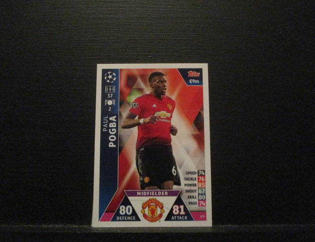 Paul Pogba - UEFA Champions League Match Attax 2018/19 Original Trading Card #173