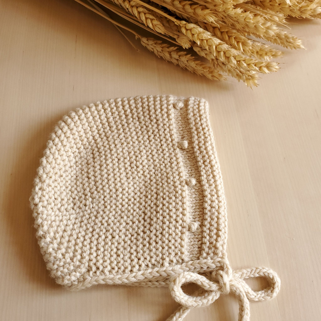 EDMÉE béguin beige mérinos