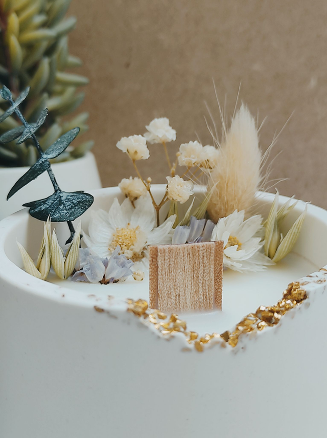 Bougie "Fleures séchés"
