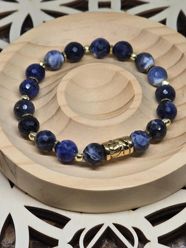 Bracelet Sodalite à facettes 0,8 cm 