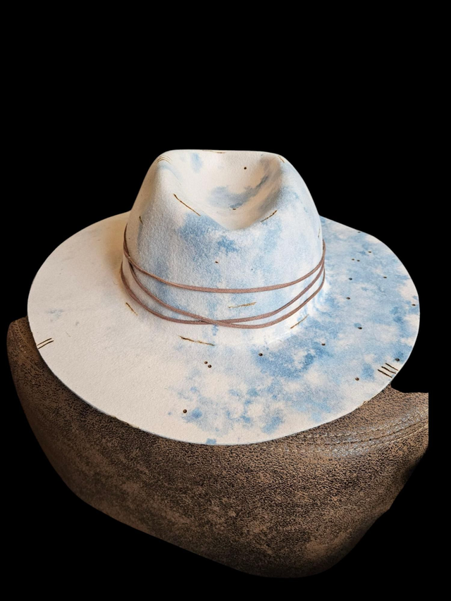 Don't be blue hand dyed fedora