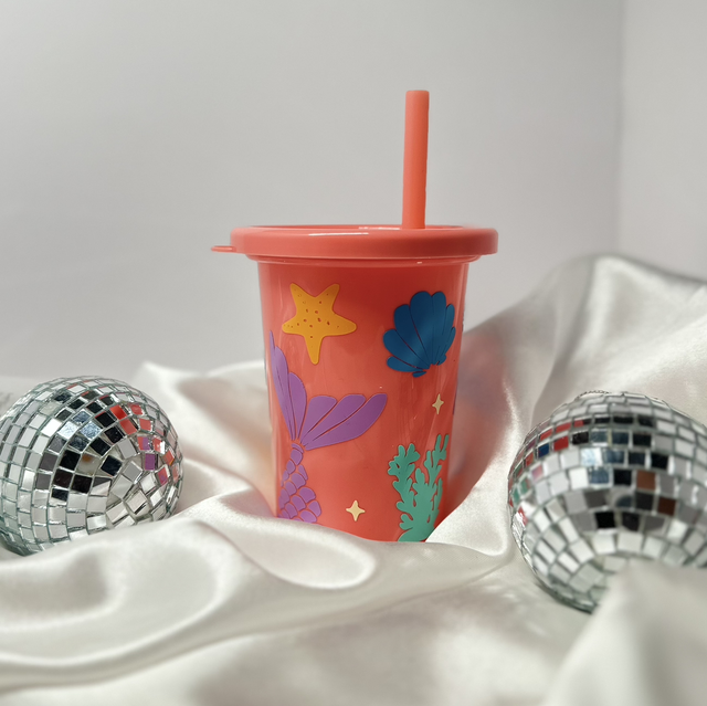 Kids Pink Mermaid Cold Cup
