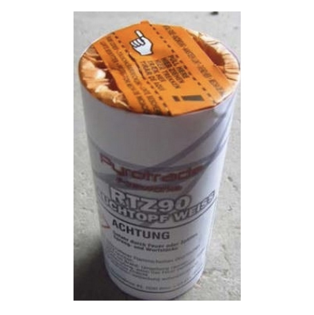 Rauchtopf Weiß mit Zündschnur - 90 Sekunden Brenndauer