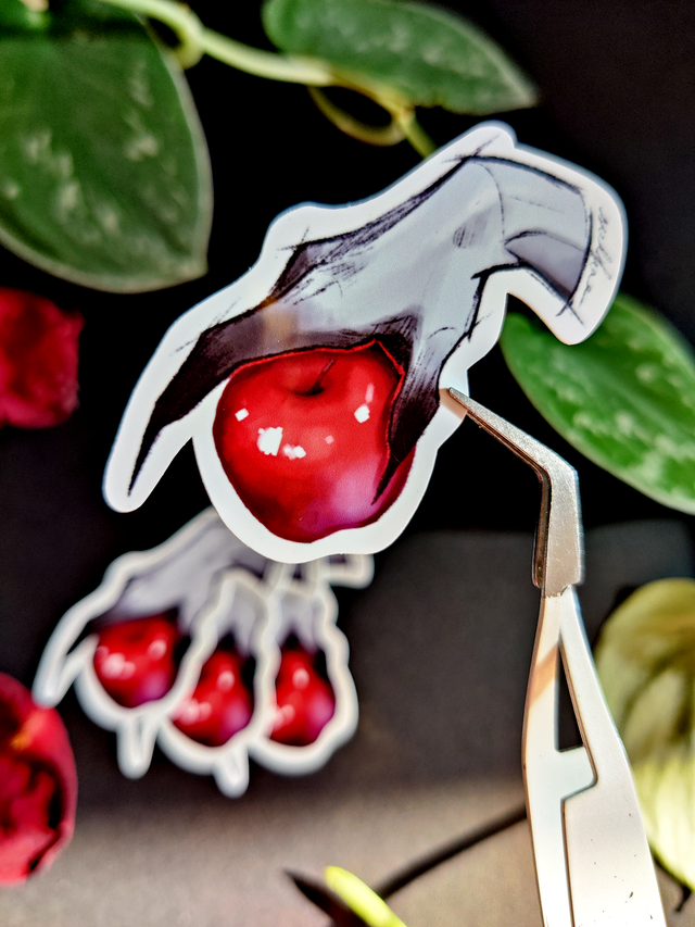 Witchy snow white apple waterproof sticker