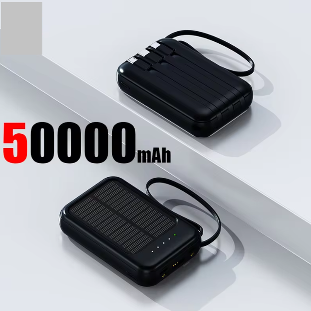 Le power Ultra Puissant batterie solaire 4 en 1 capacité de 50000mAh,30000mAh,     20000mAh, avec torche LED , fiable pour tout appareil électronique