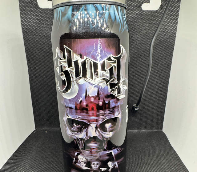 17oz Double Walled Can with Lid and Straw