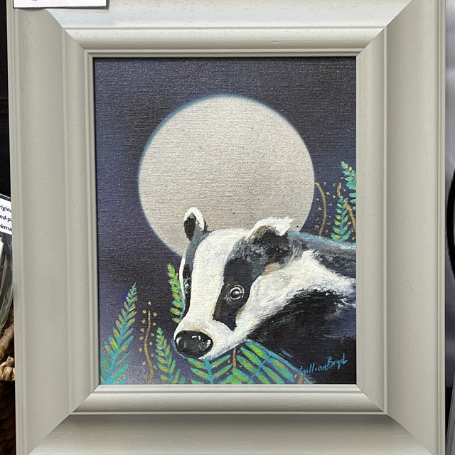 Badger with Moon