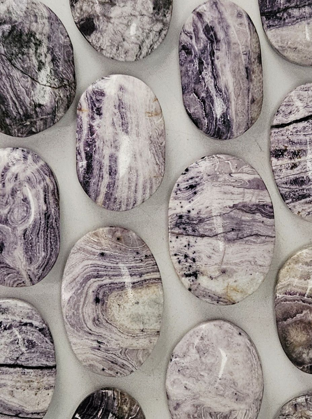 Purple Striped Jasper Palmstone 